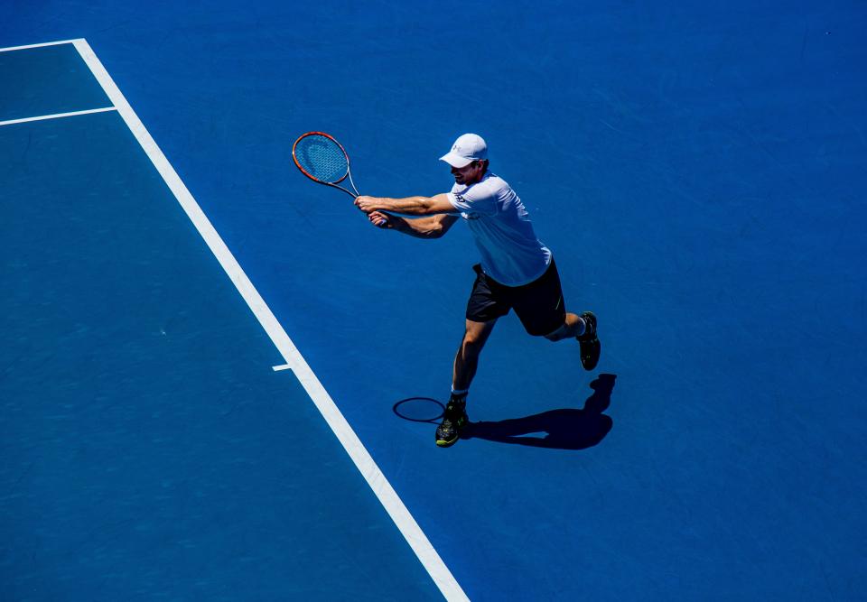 Floodlit courts at the club